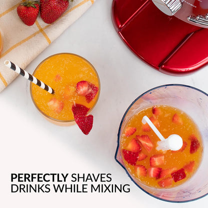 Nostalgia Retro Classic 40-Ounce Beverage Station Perfect Frozen Drink Machine for Slushies, Daiquiris, and Margaritas, 40 oz, Red