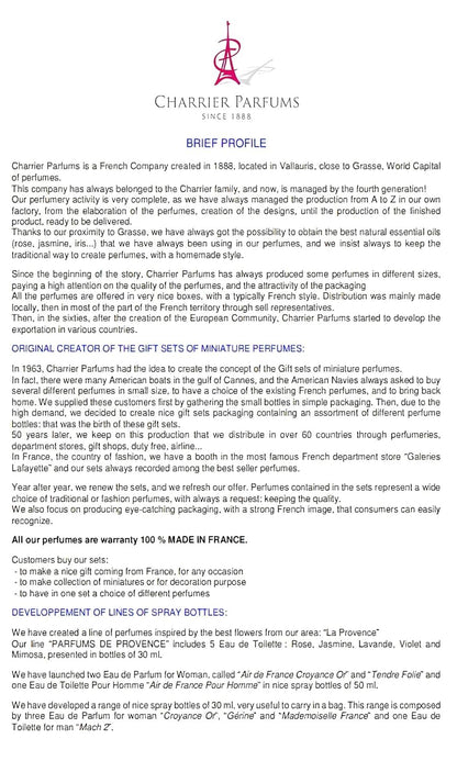 Charrier Parfums - 10 Eaux de Parfum Luxurious Gift Box - 52.7 ml - Made in Provence, France