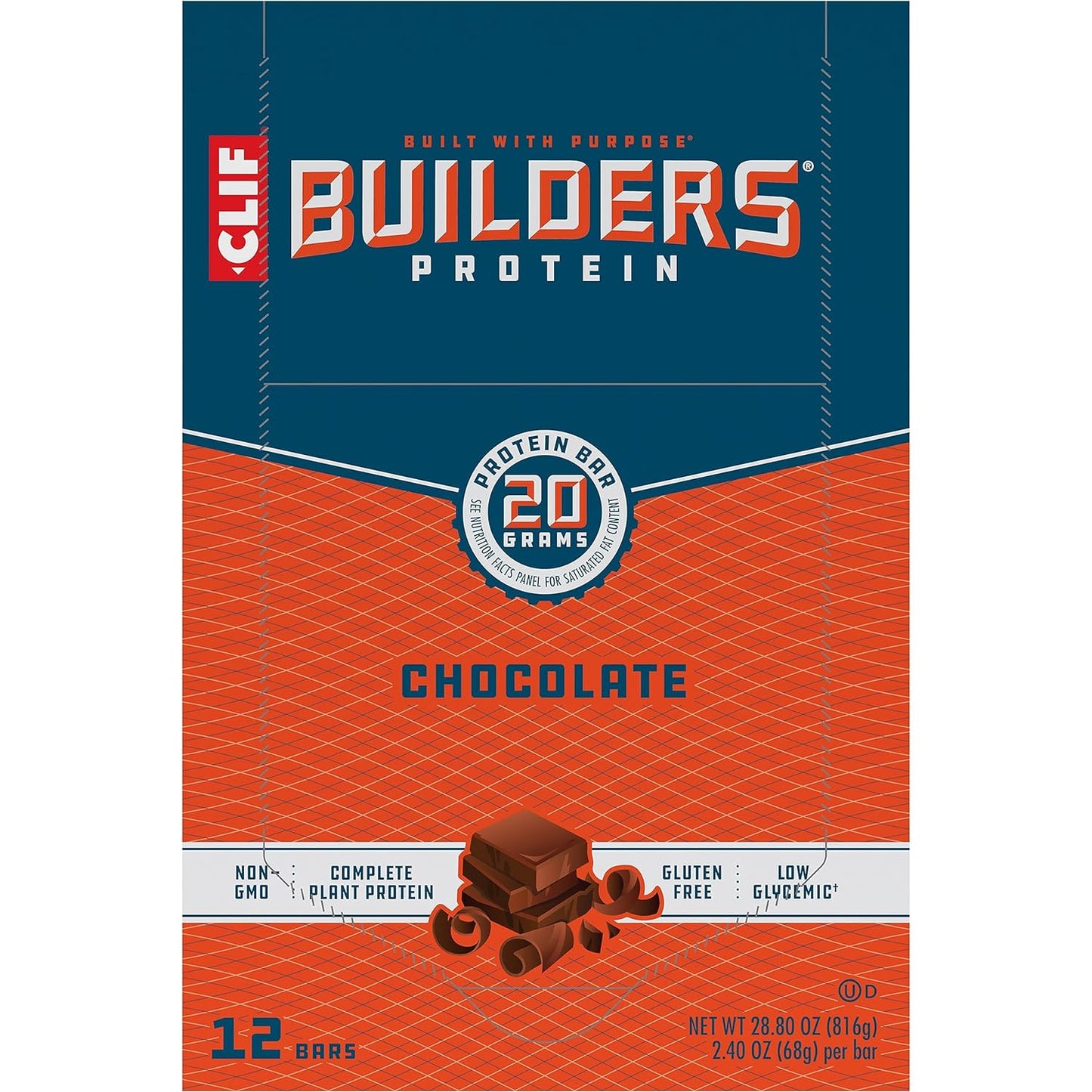 CLIF Builders - Chocolate Peanut Butter Flavor 2.4 oz. (12 Pack)