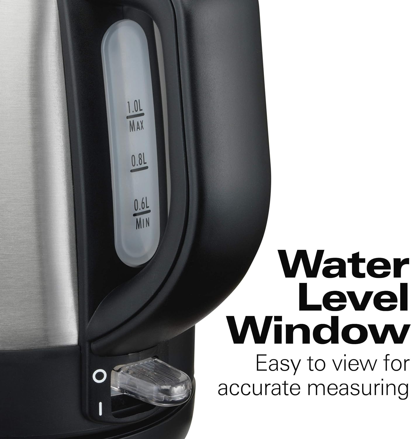 Hamilton Beach Electric Tea Kettle, Water Boiler & Heater, 1 L, Cordless, Auto-Shutoff & Boil-Dry Protection, Stainless Steel (40998)