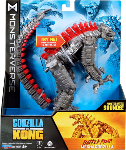 MonsterVerse MNG10000 Godzilla vs Kong 7" Deluxe Figures with Sounds-Battle Roar Mechagodzilla, Multi Colour, 7 Inch