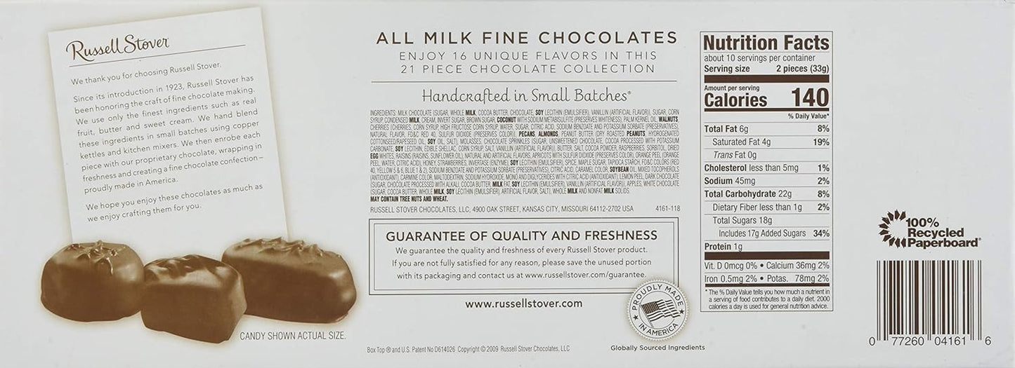 Russell Stover Milk Chocolate Assortment, 16 oz. Box