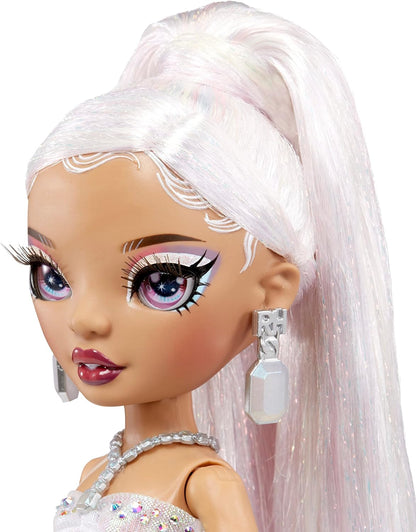 Rainbow High Holiday Edition Collector Doll 11"- 2022 Roxie Grand Posable Fashion Doll with Multicolor Hair, in Diamond & Iridescent Designer Gown Including Premium Doll Accessories. Great Gift