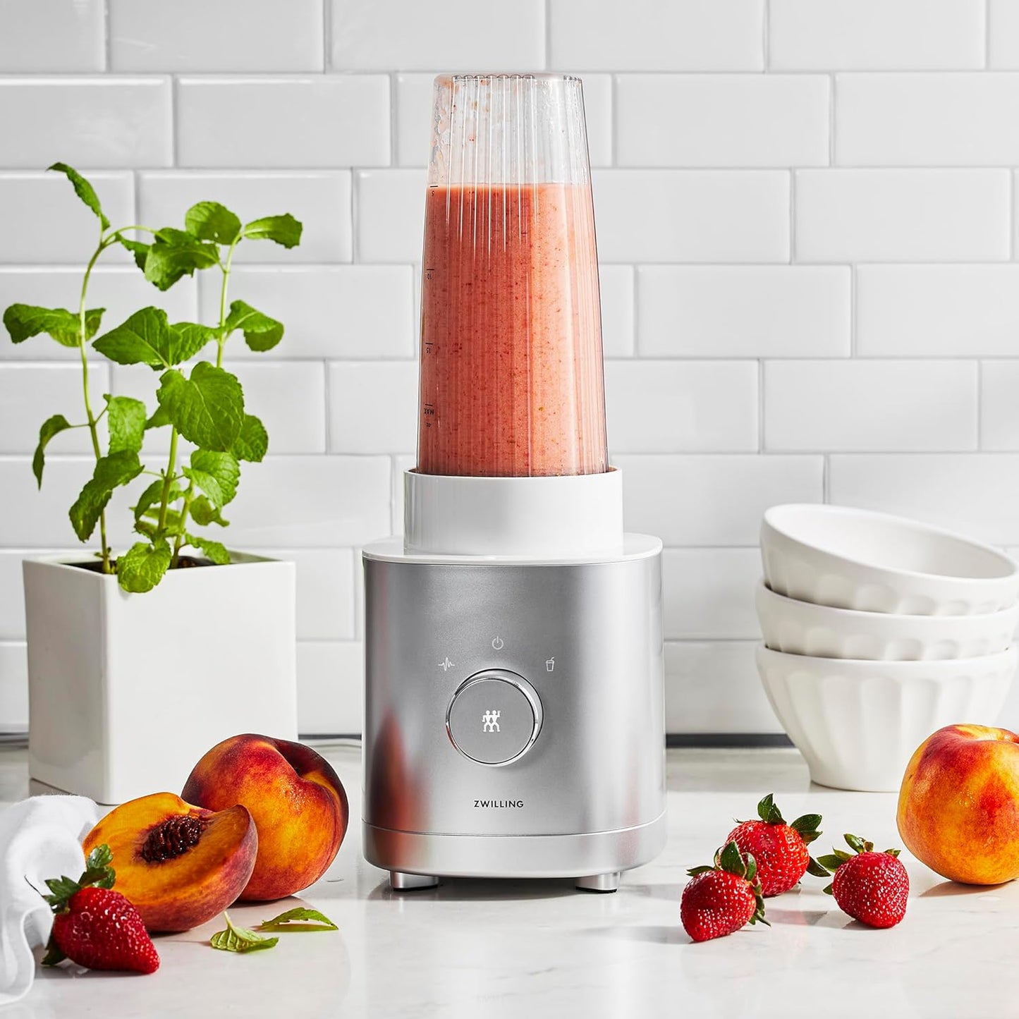 ZWILLING Enfinigy 20-oz. Personal Smoothie Blender with App, Innovative German Engineering, Household Appliance, Silver