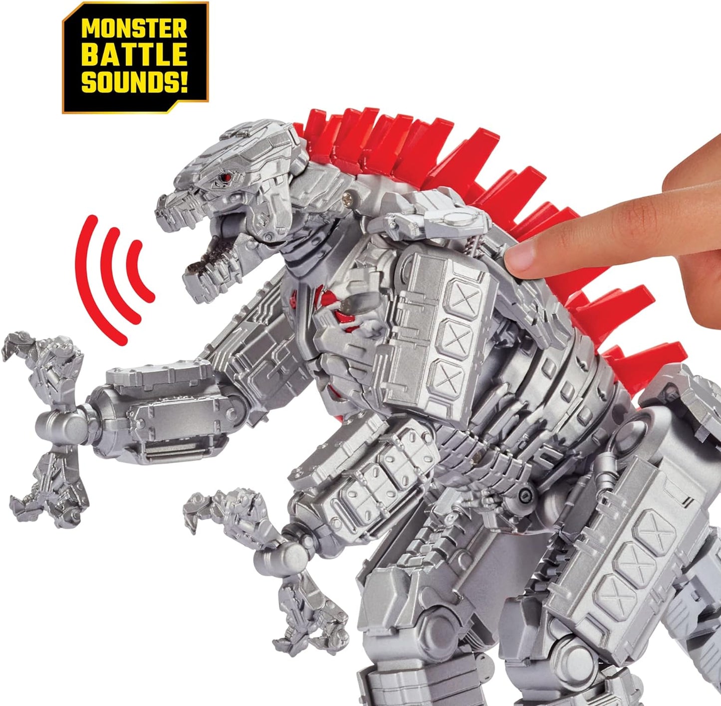 MonsterVerse MNG10000 Godzilla vs Kong 7" Deluxe Figures with Sounds-Battle Roar Mechagodzilla, Multi Colour, 7 Inch