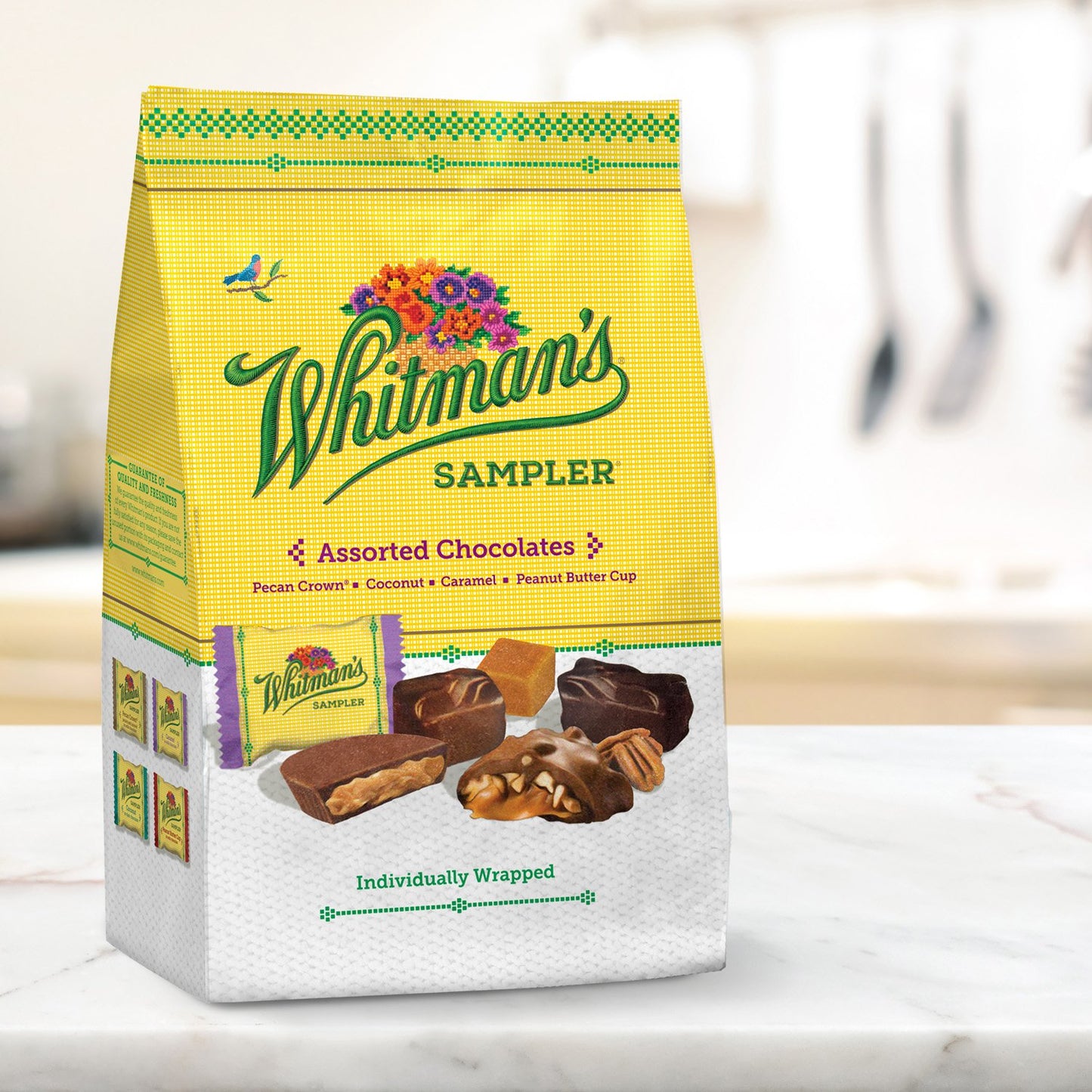 Russell Stover Whitman's Sampler Chocolate Box Assortment Box, An Assortment of Nutty, Chewy, Creamy Crispy Milk Chocolate Covered Candies and Dark Chocolate Covered Candies, 24 Ounce