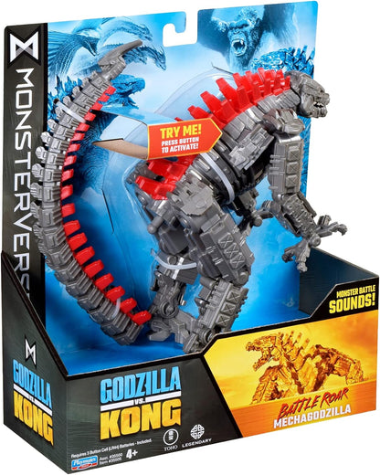 MonsterVerse MNG10000 Godzilla vs Kong 7" Deluxe Figures with Sounds-Battle Roar Mechagodzilla, Multi Colour, 7 Inch