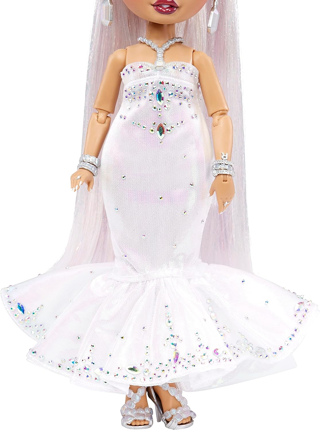 Rainbow High Holiday Edition Collector Doll 11"- 2022 Roxie Grand Posable Fashion Doll with Multicolor Hair, in Diamond & Iridescent Designer Gown Including Premium Doll Accessories. Great Gift