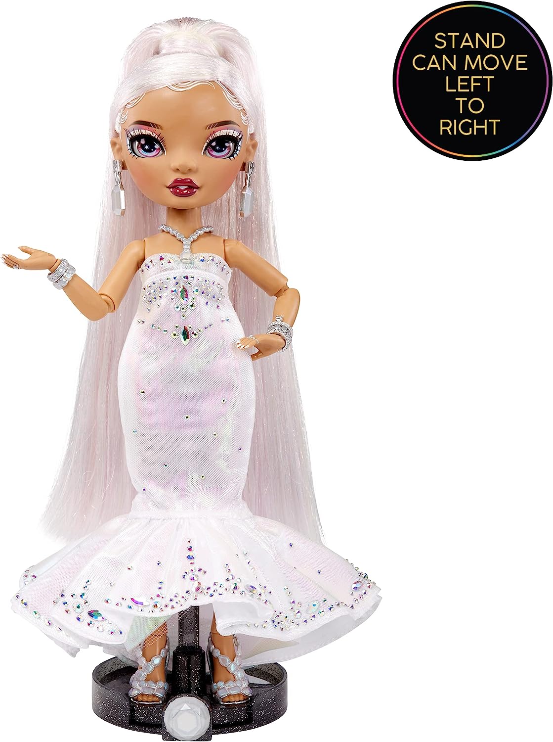 Rainbow High Holiday Edition Collector Doll 11"- 2022 Roxie Grand Posable Fashion Doll with Multicolor Hair, in Diamond & Iridescent Designer Gown Including Premium Doll Accessories. Great Gift