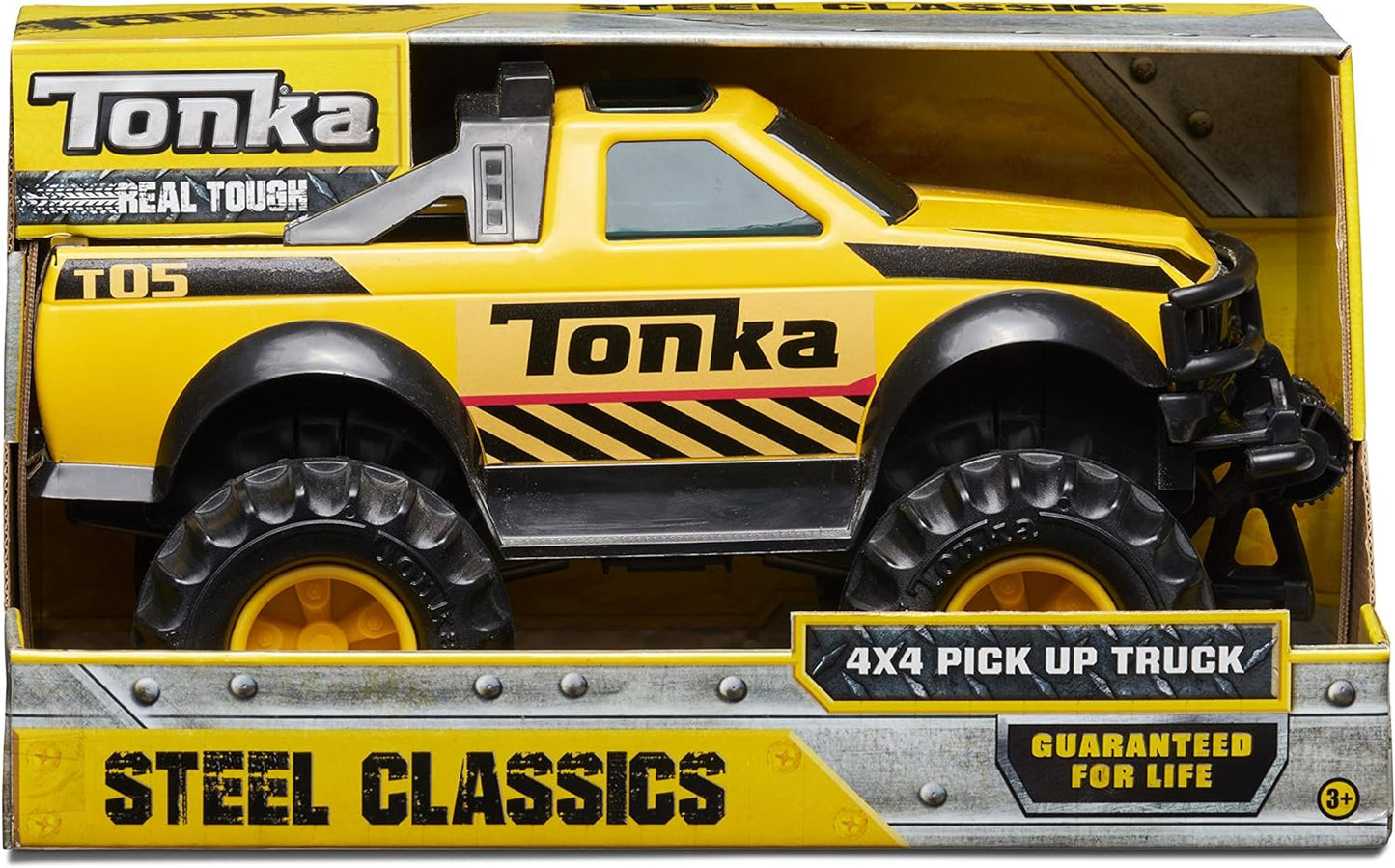 Funrise Tonka Steel 4x4 Pickup Truck Vehicle, Yellow