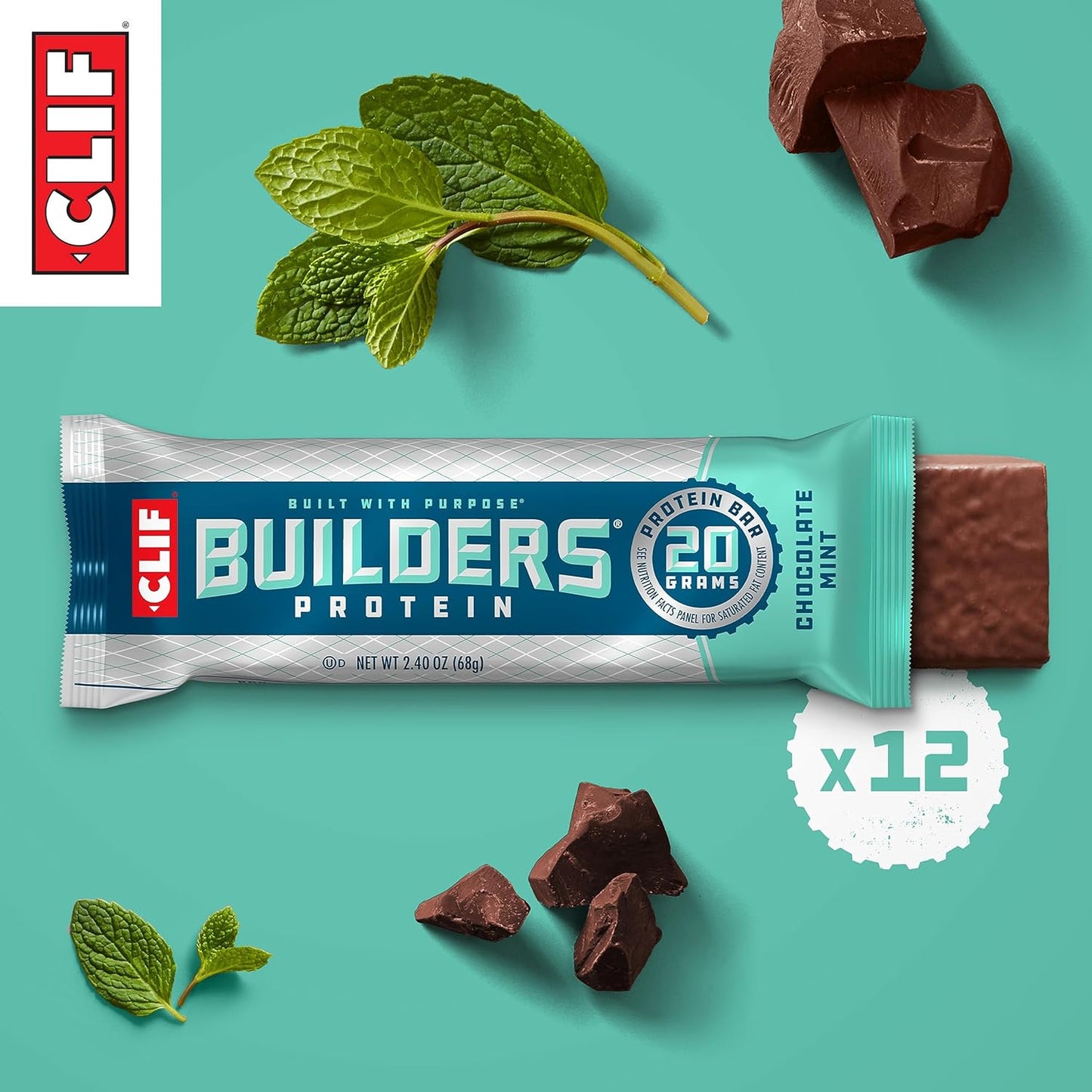 CLIF Builders - Chocolate Peanut Butter Flavor 2.4 oz. (12 Pack)