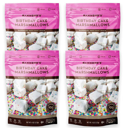 Hammond’s Candies Gourmet Marshmallows – Strawberry Creme | Great for Snacking, Hot Chocolate, S’mores, Baking | Gluten-Free, Kosher, Handcrafted in the USA | 2 Pack