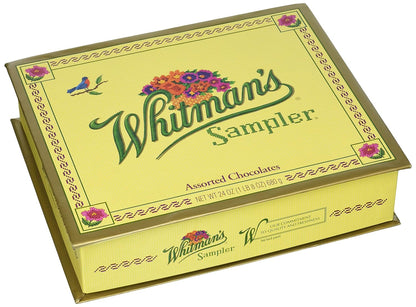 Russell Stover Whitman's Sampler Chocolate Box Assortment Box, An Assortment of Nutty, Chewy, Creamy Crispy Milk Chocolate Covered Candies and Dark Chocolate Covered Candies, 24 Ounce
