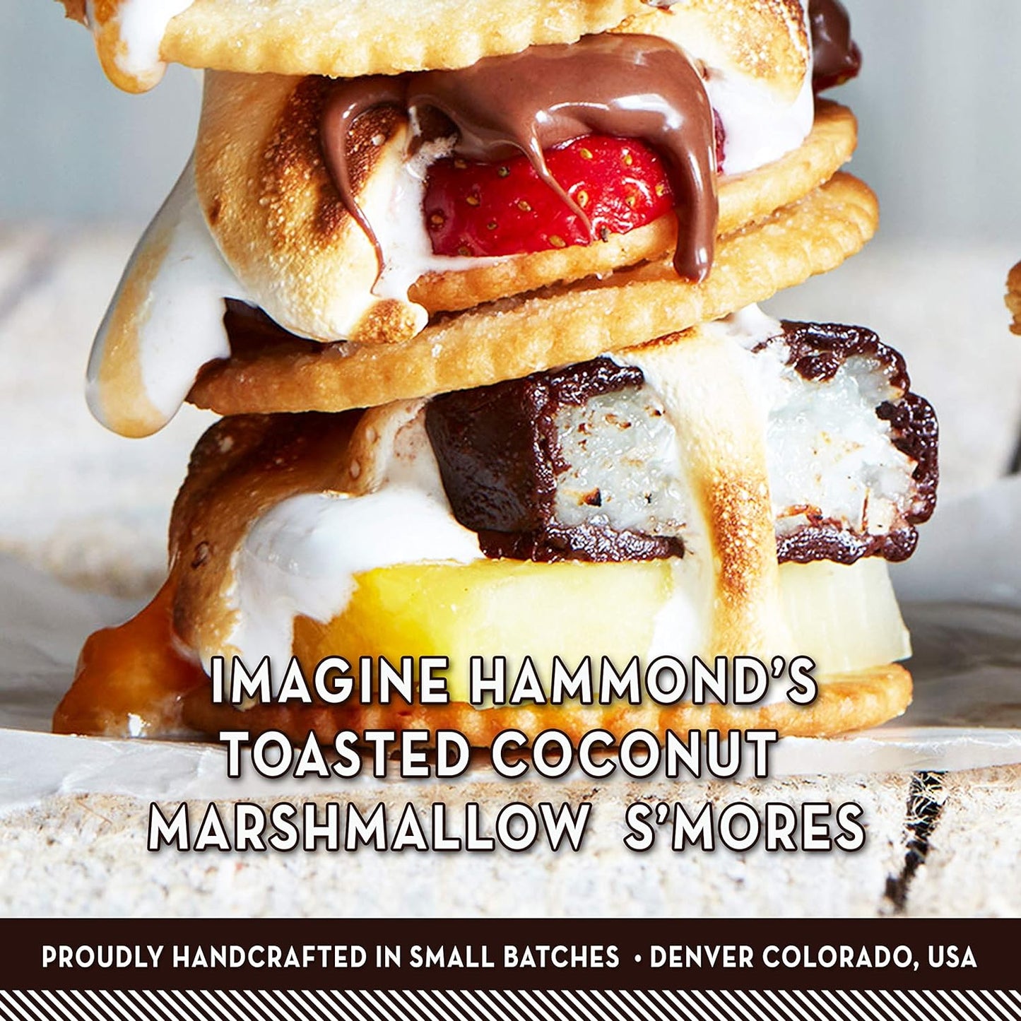 Hammond’s Candies Gourmet Marshmallows – Strawberry Creme | Great for Snacking, Hot Chocolate, S’mores, Baking | Gluten-Free, Kosher, Handcrafted in the USA | 2 Pack