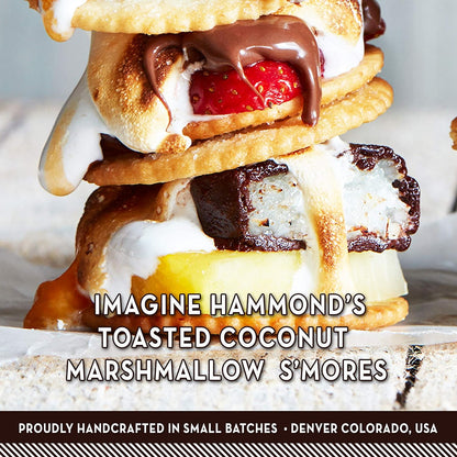 Hammond’s Candies Gourmet Marshmallows – Strawberry Creme | Great for Snacking, Hot Chocolate, S’mores, Baking | Gluten-Free, Kosher, Handcrafted in the USA | 2 Pack