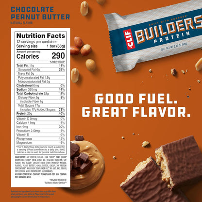 CLIF Builders - Chocolate Peanut Butter Flavor 2.4 oz. (12 Pack)