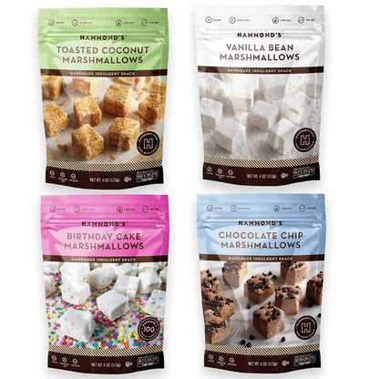 Hammond’s Candies Gourmet Marshmallows – Strawberry Creme | Great for Snacking, Hot Chocolate, S’mores, Baking | Gluten-Free, Kosher, Handcrafted in the USA | 2 Pack