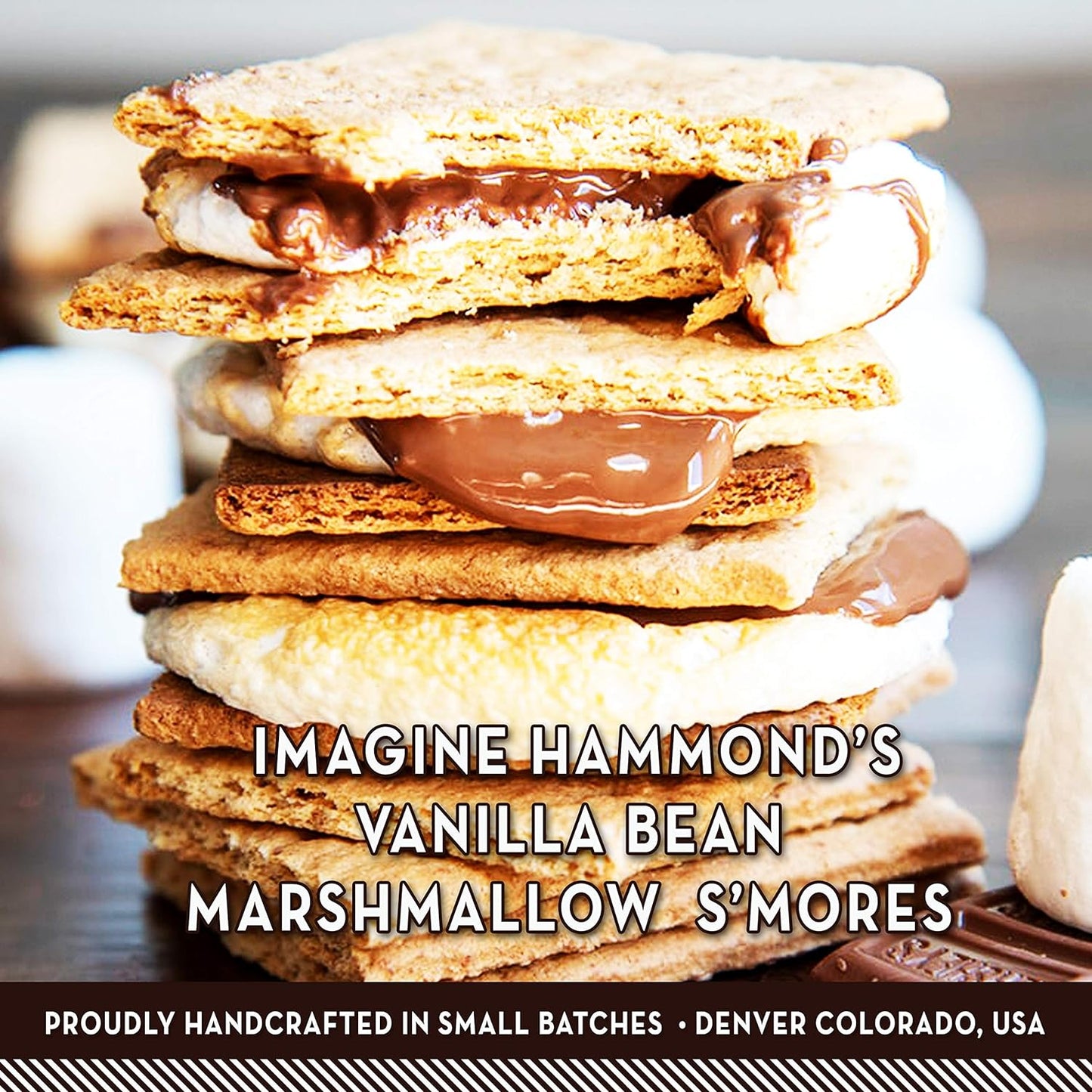 Hammond’s Candies Gourmet Marshmallows – Strawberry Creme | Great for Snacking, Hot Chocolate, S’mores, Baking | Gluten-Free, Kosher, Handcrafted in the USA | 2 Pack