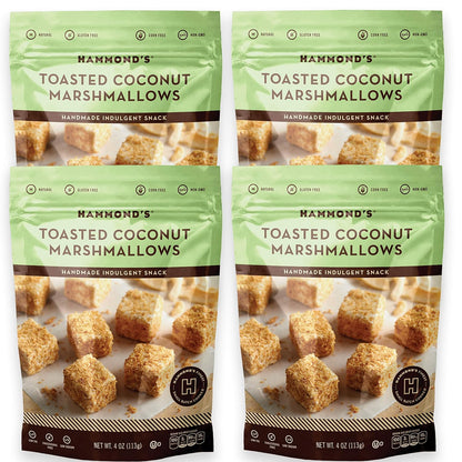 Hammond’s Candies Gourmet Marshmallows – Strawberry Creme | Great for Snacking, Hot Chocolate, S’mores, Baking | Gluten-Free, Kosher, Handcrafted in the USA | 2 Pack