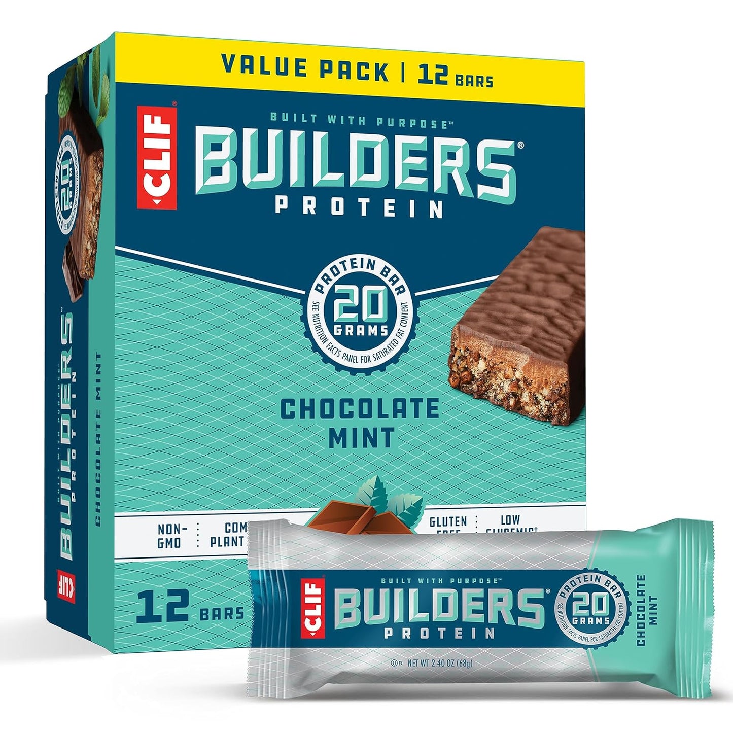 CLIF Builders - Chocolate Peanut Butter Flavor 2.4 oz. (12 Pack)