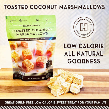Hammond’s Candies Gourmet Marshmallows – Strawberry Creme | Great for Snacking, Hot Chocolate, S’mores, Baking | Gluten-Free, Kosher, Handcrafted in the USA | 2 Pack