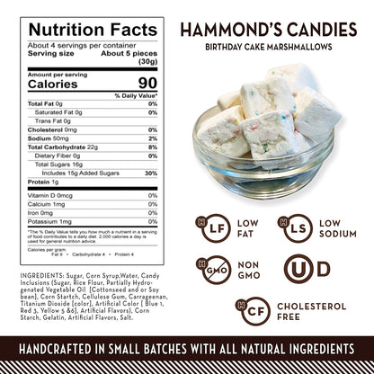 Hammond’s Candies Gourmet Marshmallows – Strawberry Creme | Great for Snacking, Hot Chocolate, S’mores, Baking | Gluten-Free, Kosher, Handcrafted in the USA | 2 Pack