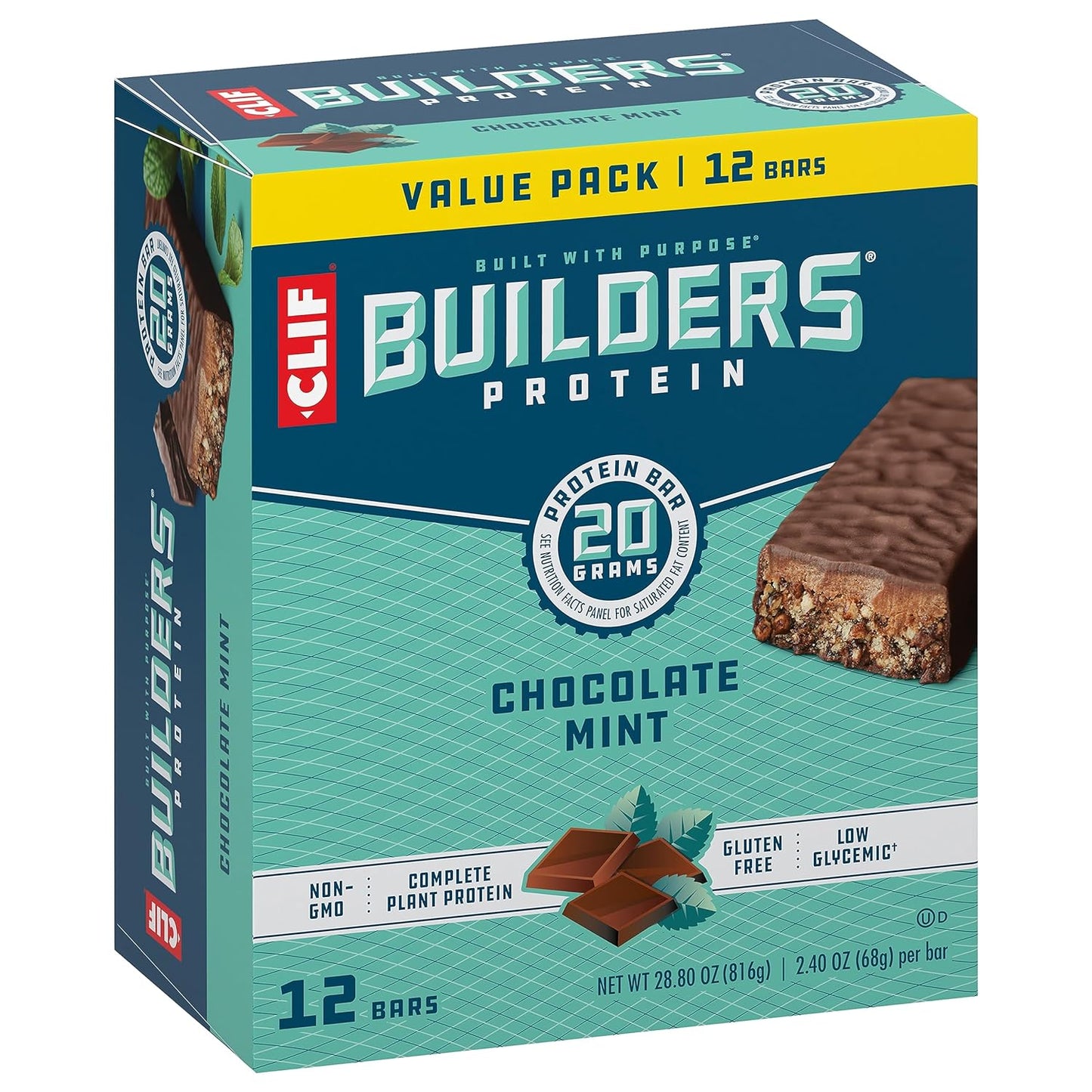 CLIF Builders - Chocolate Peanut Butter Flavor 2.4 oz. (12 Pack)