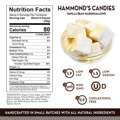 Hammond’s Candies Gourmet Marshmallows – Strawberry Creme | Great for Snacking, Hot Chocolate, S’mores, Baking | Gluten-Free, Kosher, Handcrafted in the USA | 2 Pack