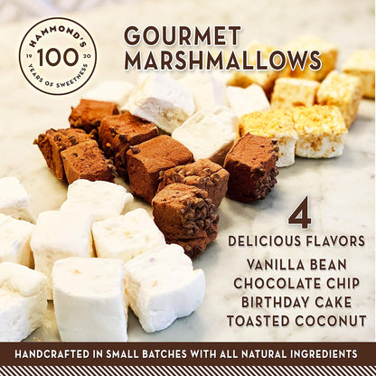 Hammond’s Candies Gourmet Marshmallows – Strawberry Creme | Great for Snacking, Hot Chocolate, S’mores, Baking | Gluten-Free, Kosher, Handcrafted in the USA | 2 Pack